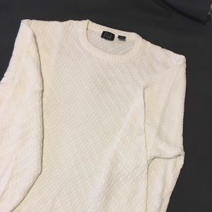 Men’s White Cotton Sweater